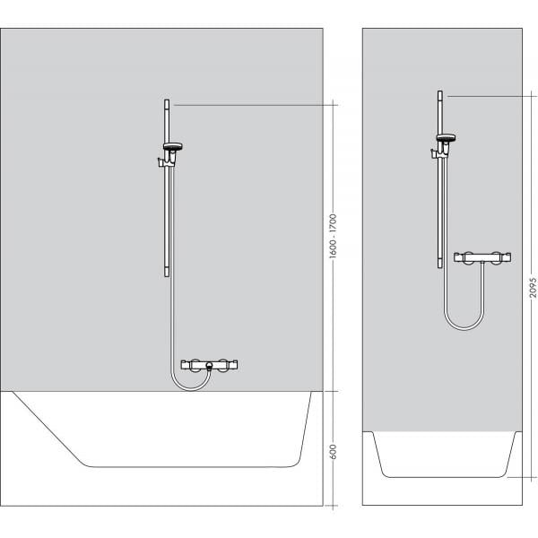 Душевой набор hansgrohe Croma Select E Multi 26590400, белый/хром