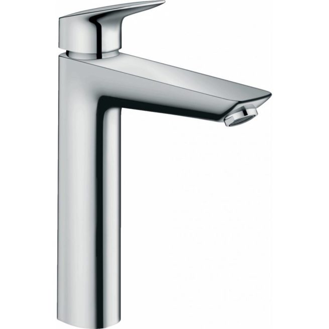 Смеситель hansgrohe Logis для раковины 71090000, с высоким изливом, со сливным гарнитуром, хром